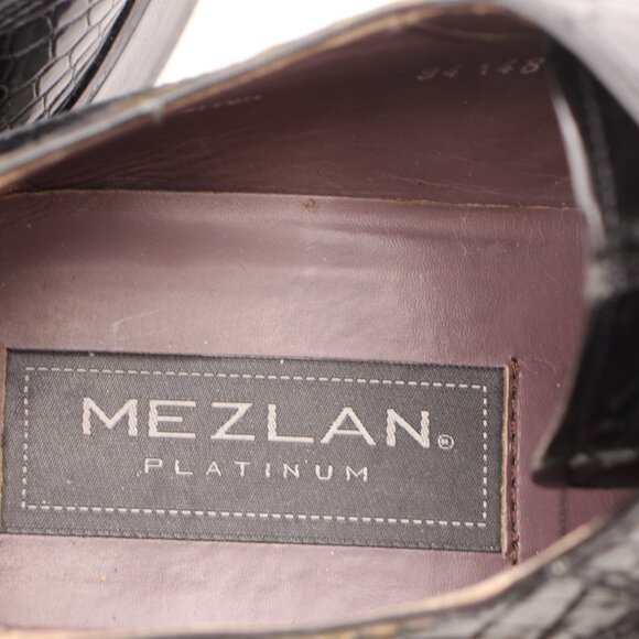Mezlan Platinum Luciano Alligator Shoes Men's 10 M Crocodile Black Leather Spain - Picture 11 of 12